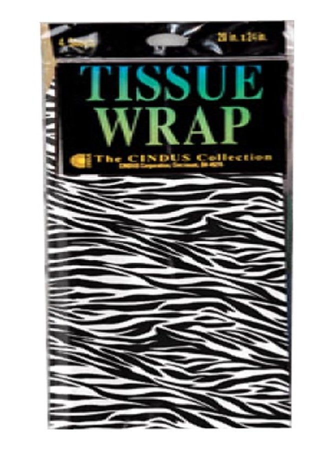 مناديل سيندوس، 4 قطع، بنقشة جلد الحمار الوحشي، متعددة الألوان